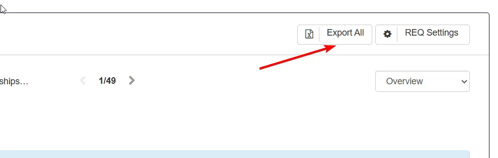 One click export all to excel screenshot
