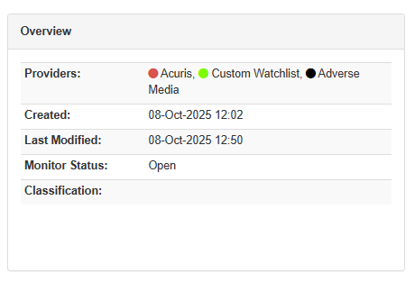 Version 8.19 Screenshot showing colored indicators