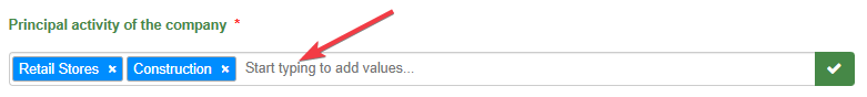 Version 8.18 custom fields input
