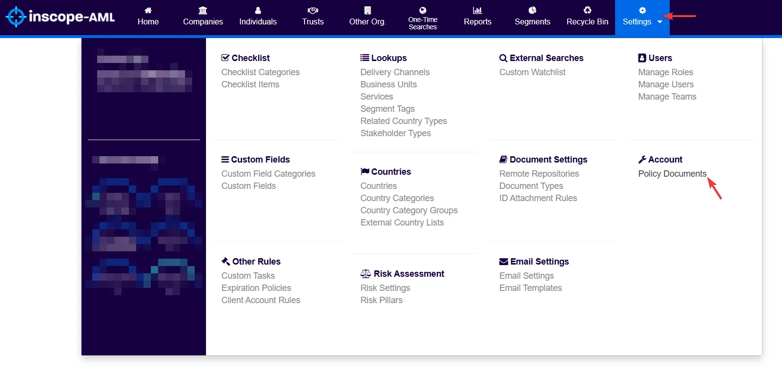 Version 8.20 Screenshot showing DocGen Menu option
